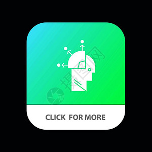 用户人思想编程艺术移动应用程序按钮以及机器人和iosglyph版本图片