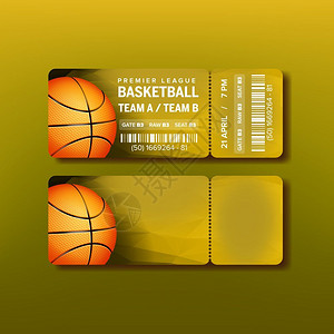 使用橙色球条形码和场地细节参观篮球运动比赛的时装设计卡图片