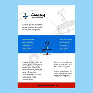 Wif路由器昏迷情况年度报告介绍传单小册子矢量背景简介的模板布局图片