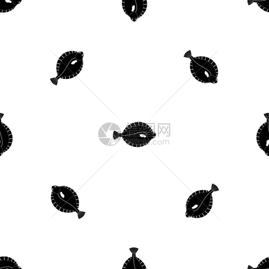 海洋动物鱼类深海鱼水母乌龟贝壳矢量背景图图片