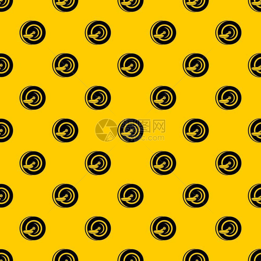 黄色背景自平衡轮式模式无缝矢量图图片