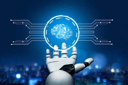 3d使未来机器人技术开发工智能和机器学习概念成为未来机器人技术开发3d为人类未来生命进行全球机器人生物科学研究生活高清图片素材