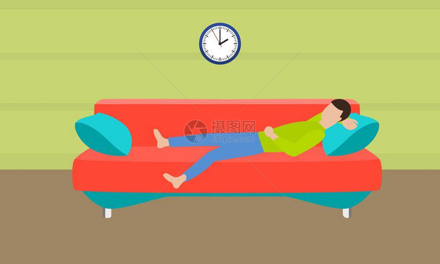 红沙发概念横幅红沙发矢量概念横幅用于网络设计红沙发概念横幅平式图片