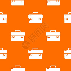 橙色工具盒设计模式矢量图图片