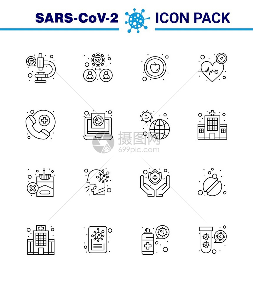 欲避免伤害的共存19小费6线图标供应召的演示医生使用时间脉搏击打冠状2019NV病媒设计元素图片