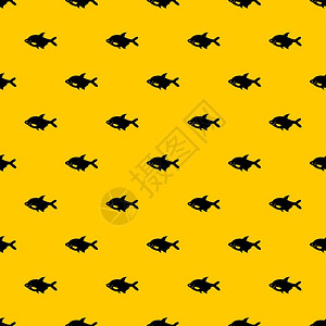 鱼类热带鱼平铺黄色矢量背景背景图片
