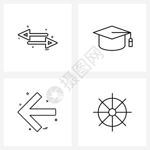 现代风格图标集箭头背景图片