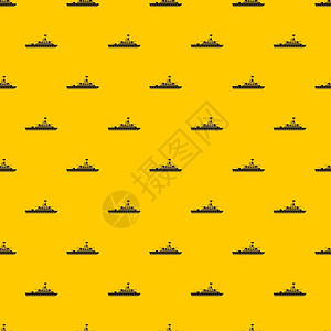军事战舰平铺黄色背景图片