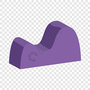 紫色图形曲线标紫色形曲线矢量标的漫画插用于网络紫色图形曲线标卡通风格图片