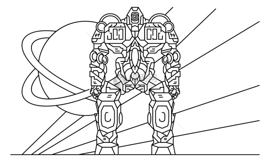 cyborg机器人变异概念背景机器人变异矢量概念背景插图用于网络设计机器人变异概念背景大纲样式图片