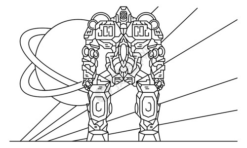 cyborg机器人变异概念背景机器人变异矢量概念背景插图用于网络设计机器人变异概念背景大纲样式背景图片