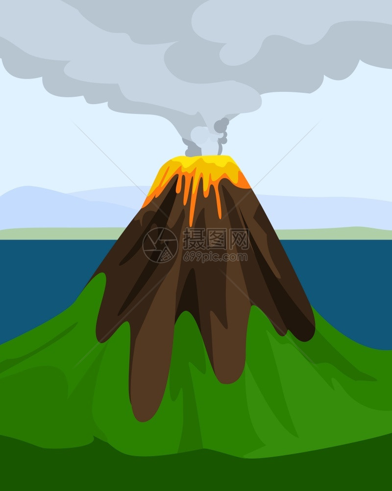 火山爆发图片