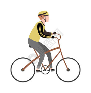骑自行车的卡通人物快乐男子图片