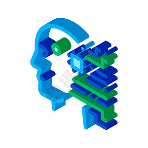 cyborg人造智能矢量等符号彩色孤立符号图示人造智能矢量符号图标图片