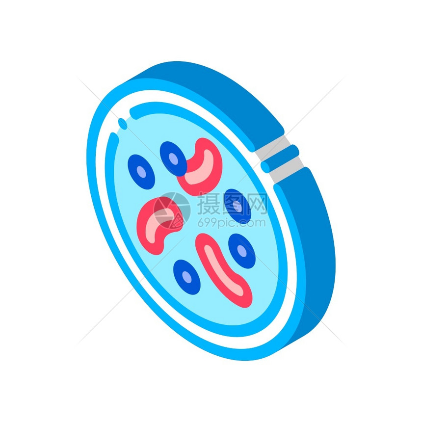 色隔离符号说明疾病细菌媒线图标图片