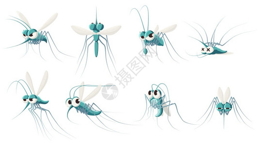 疟疾卡通蚊子设计图片