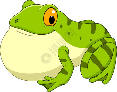 卡通绿色青蛙 图片