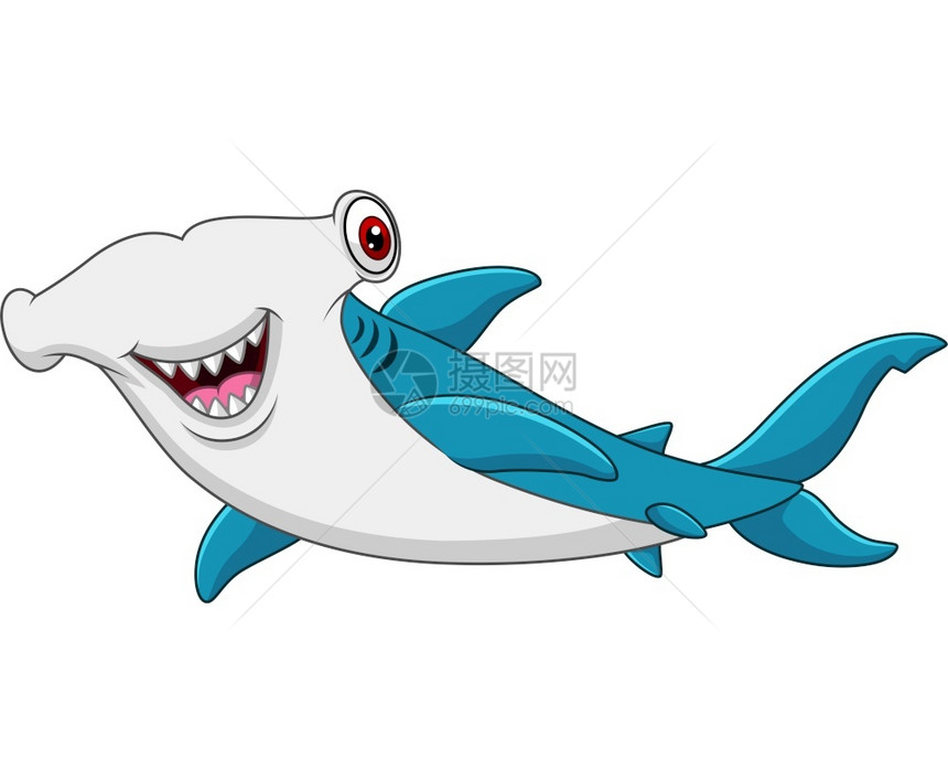 卡通锤头鲨鱼图片