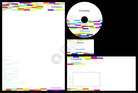 带有名片信笺封和cd的公司身份证包图片