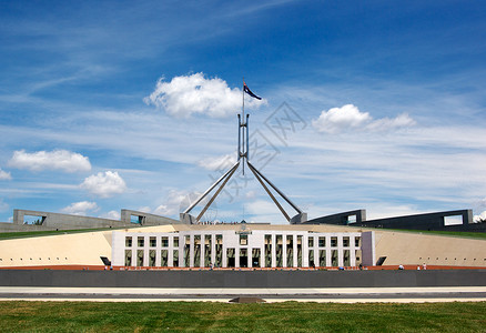 canber市联邦政府澳洲议会大厦背景图片