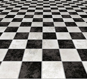 大块黑白理石地板砖图片