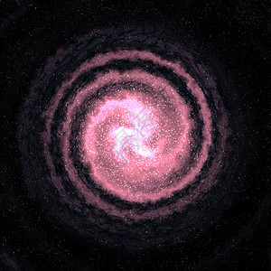 在空间中的星系大红色粉星系在空间中旋转图片
