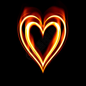 燃烧的心火焰象征着燃烧的激情和爱背景图片