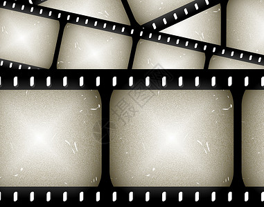电影院胶卷电影框架或条的抽象构成背景
