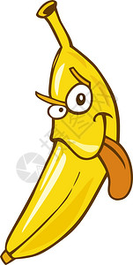 滑稽香蕉的漫画插图背景图片