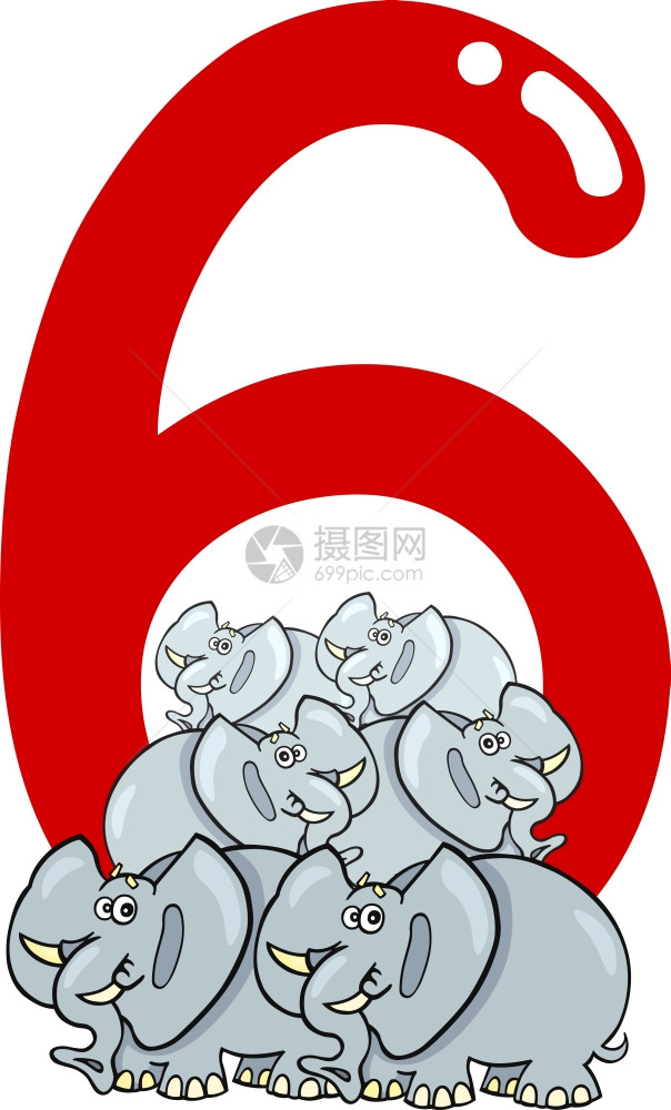 6号大象和的漫画插图图片