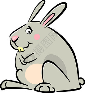 可爱小兔子的漫画图解背景图片