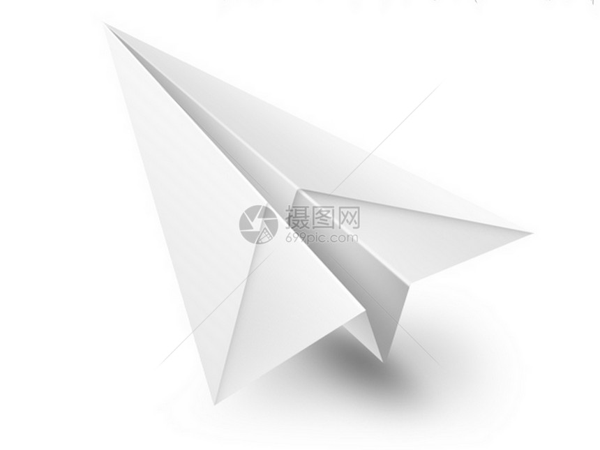 一架白色纸飞机图片