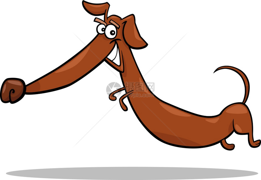 喜跳达赫松狗的漫画插图图片