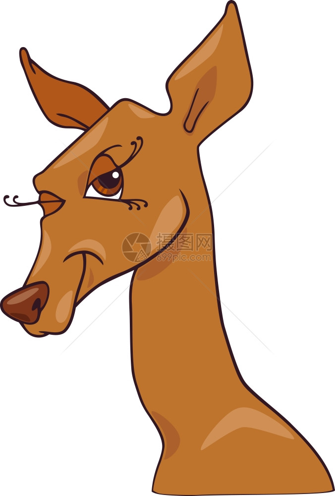 以幽默的漫画方式展示可爱的母鹿或小动物的格图片