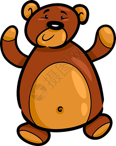 可爱泰迪熊玩具漫画插图图片