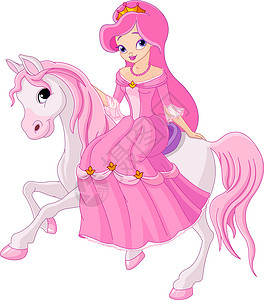 十六漂亮的公主穿粉红色裙子骑马图片