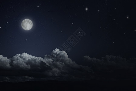 夜晚的月色月光高清图片素材