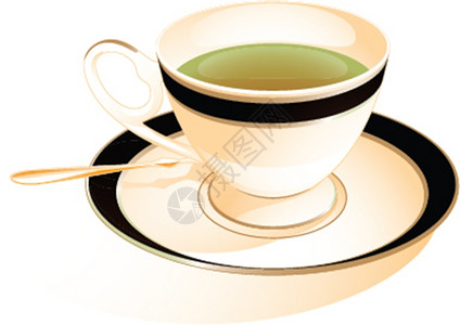 马茶咖啡和茶杯插画