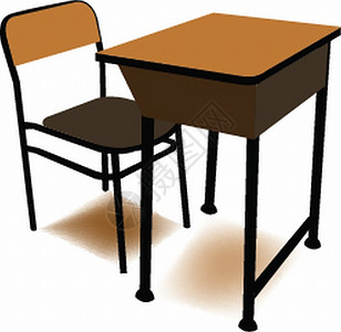 学生座椅和桌子图片
