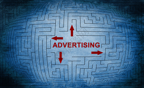 广告迷宫概念背景图片