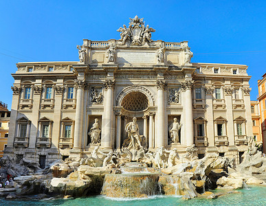 著名的意大利罗马喷泉图片