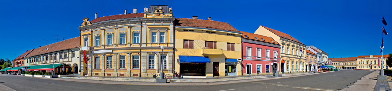 科普里维尼察镇主广场全景克罗阿蒂亚的多洛维纳地区高清图片
