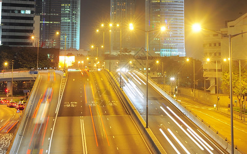 香港公路的夜景图片