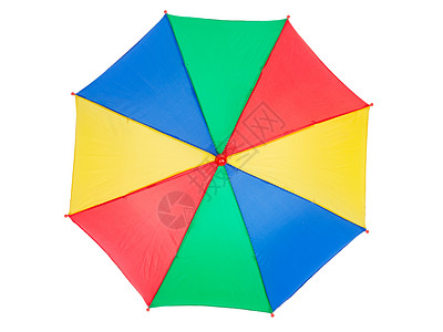 混合色白隔开的彩色伞式顶视图背景