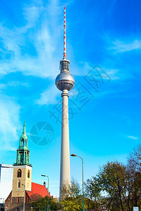 德国柏林市的电视塔图片