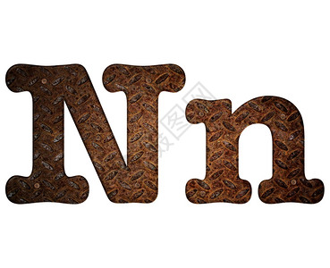 生锈金属用n字母表示背景图片