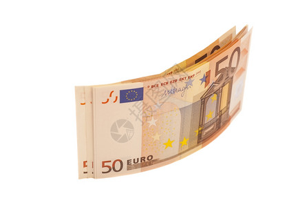 欧元货币现钞50欧元购物高清图片素材