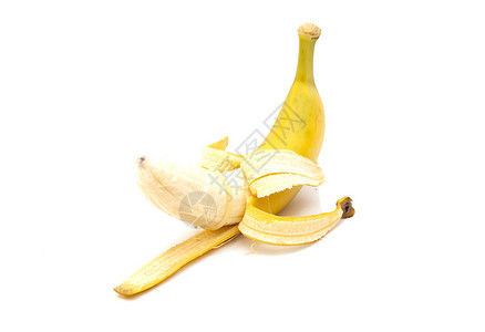香蕉安全套白底隔离于背景图片