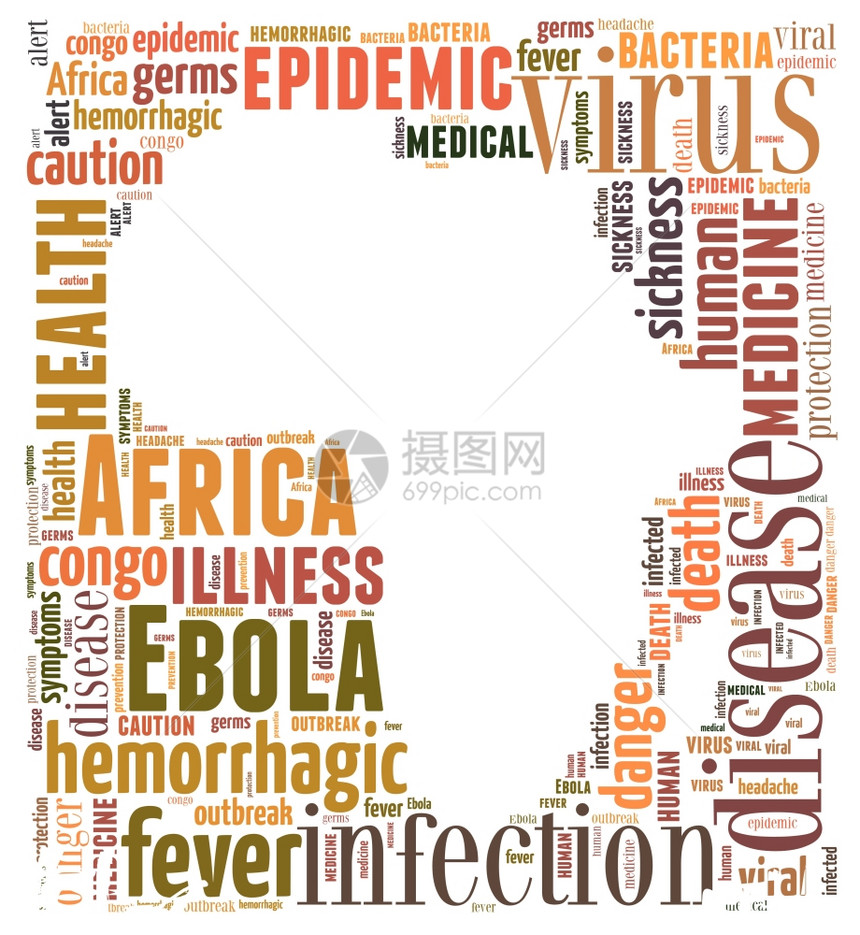有关非洲伊波拉蔓延的云彩插图图片