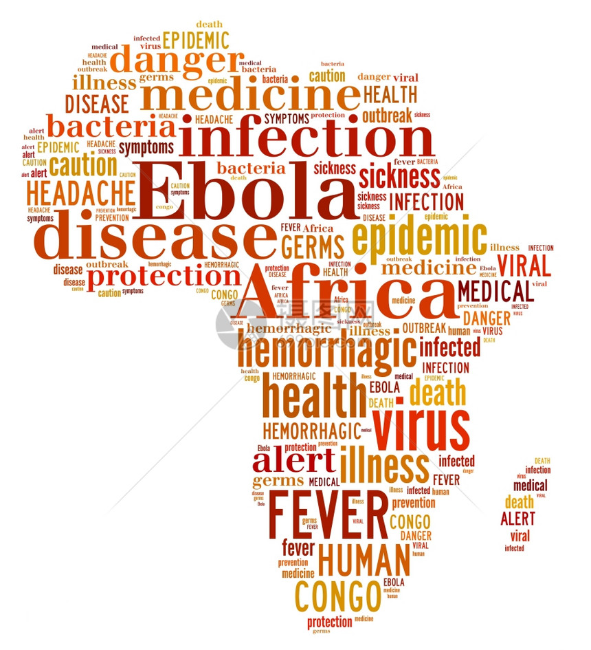 有关非洲伊波拉蔓延的云彩插图图片